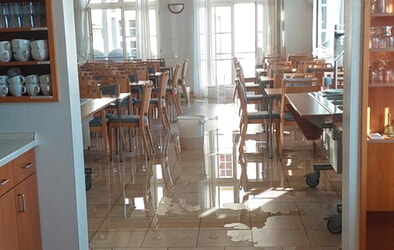 Erheblicher Wasserschaden im Lebenshaus