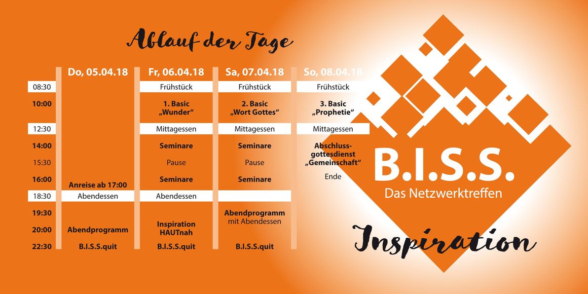 BISS 2018 Programmablauf