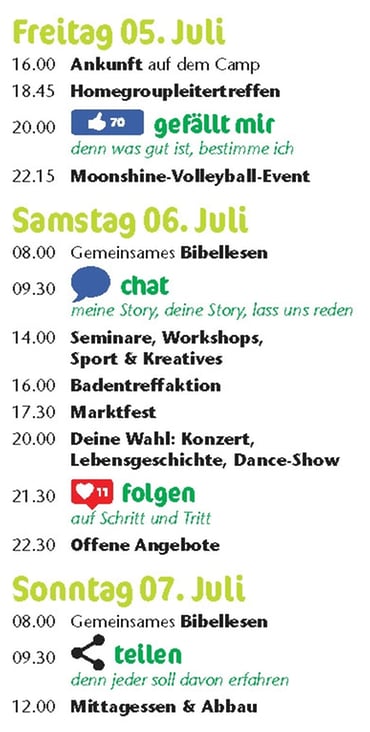 Programmablauf Badentreff 2019